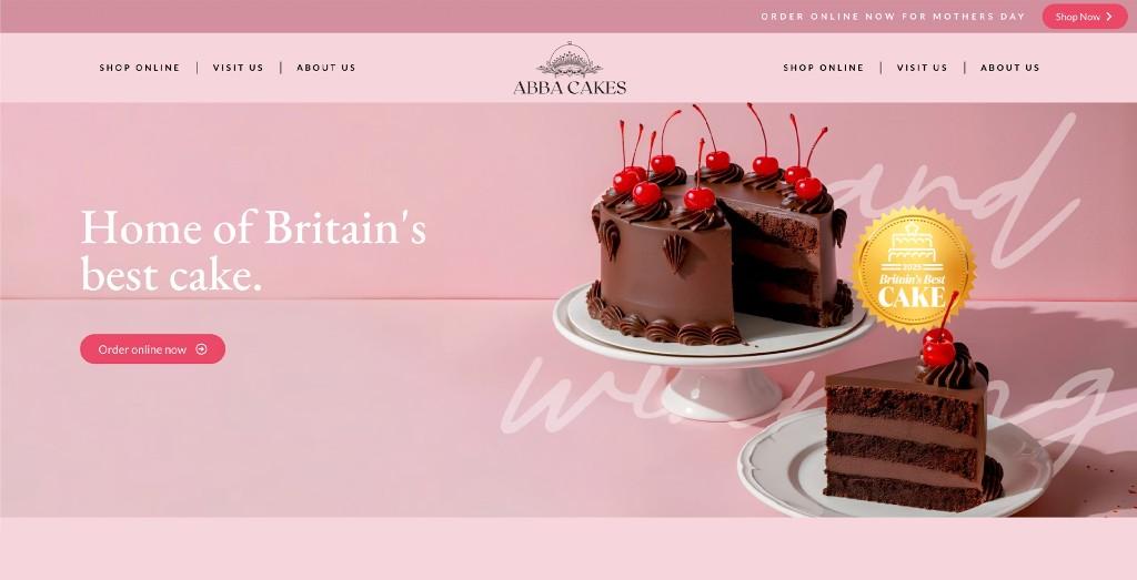 Abba Cakes website