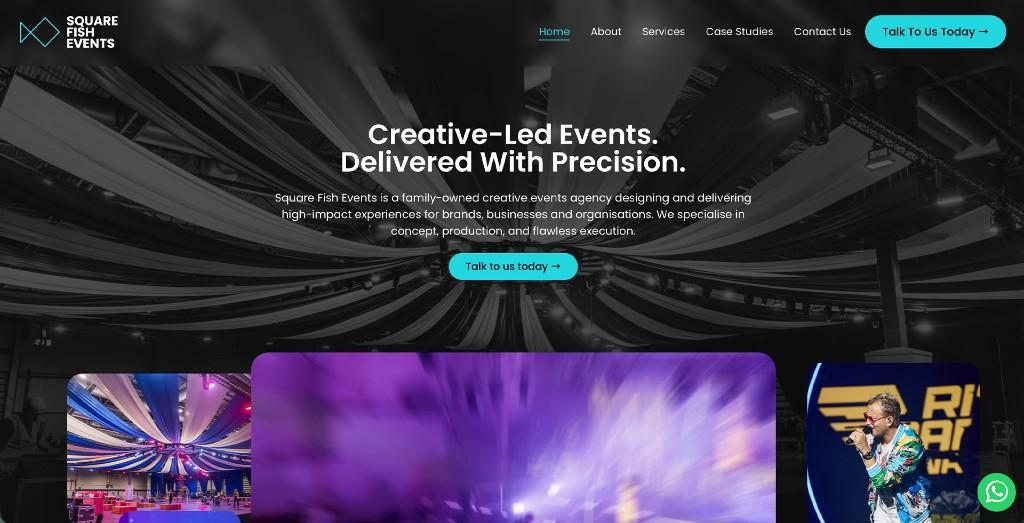 Square Fish Events website